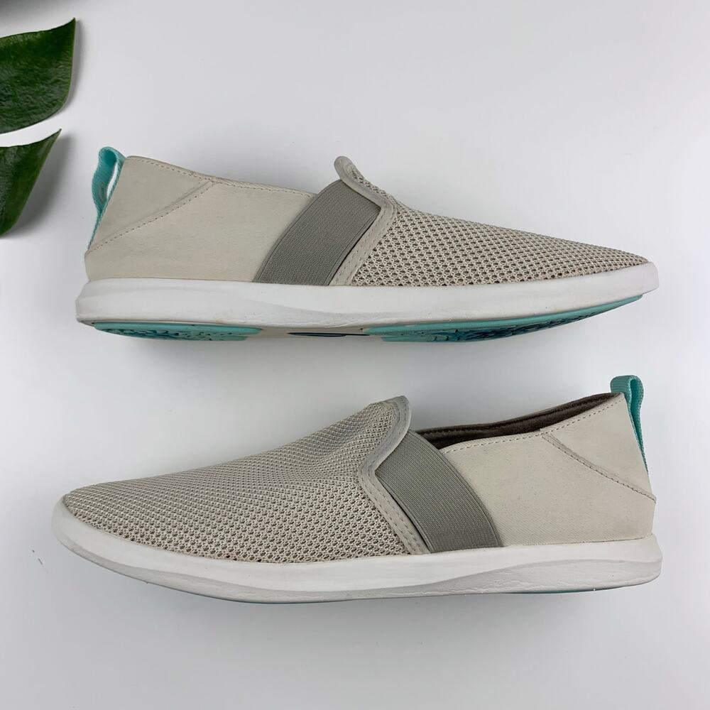 Olukai Hale’iwa Casual Sneakers Beige Slip On Comfort Women’s 9 - Picture 8 of 11